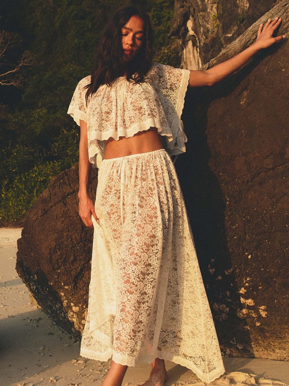 Dôen NWOT Zinnia Skirt in Salt